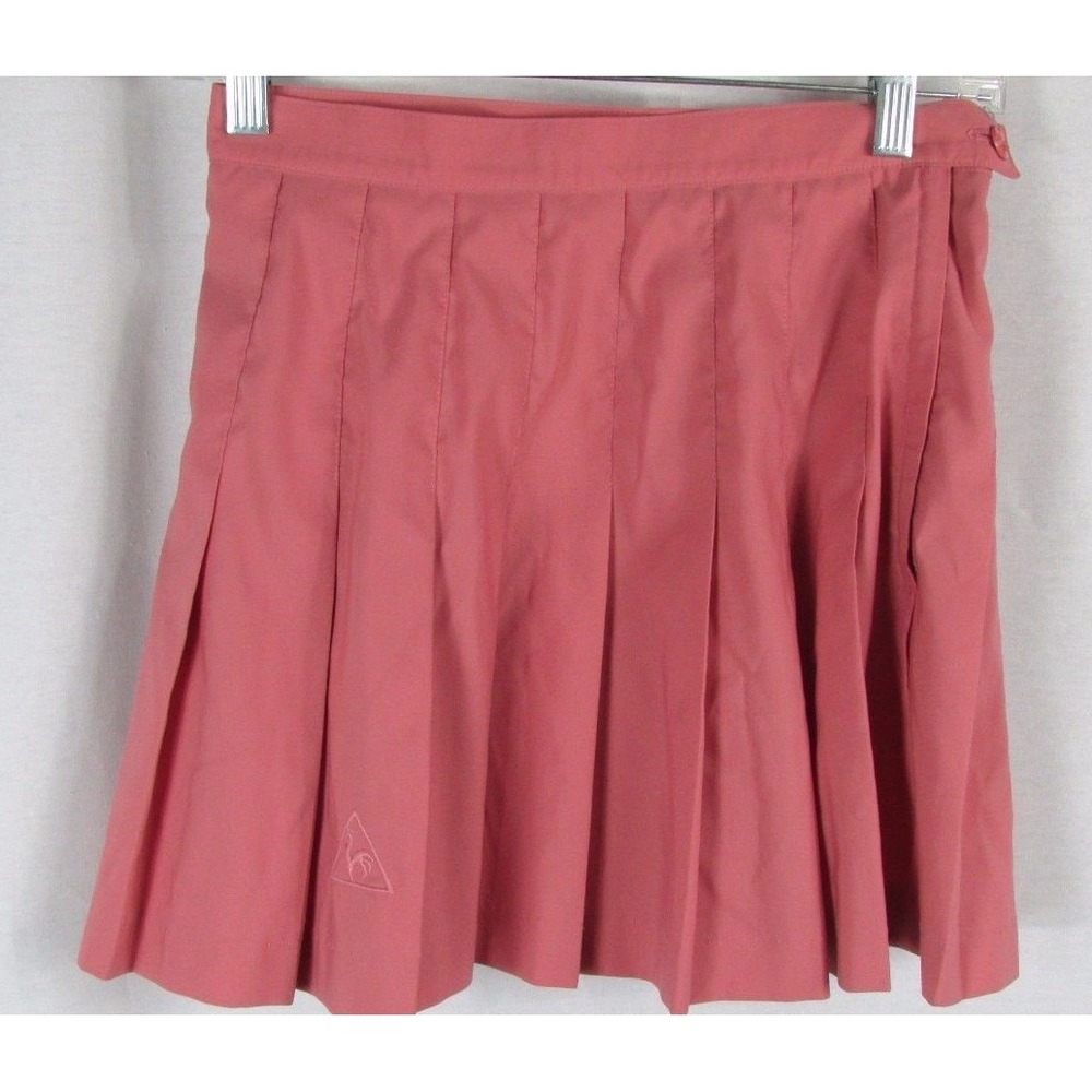 Le Coq Sportif Pleated Tennis Skirt salmon pink 6 MADE‎ USA women athletic